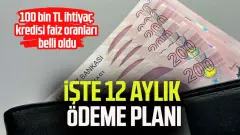 Nakit Arayanları İlgilendiriyor: 100 Bin TL İhtiyaç Kredisinde 12 Aylık Gizli Maliyet Tablosu